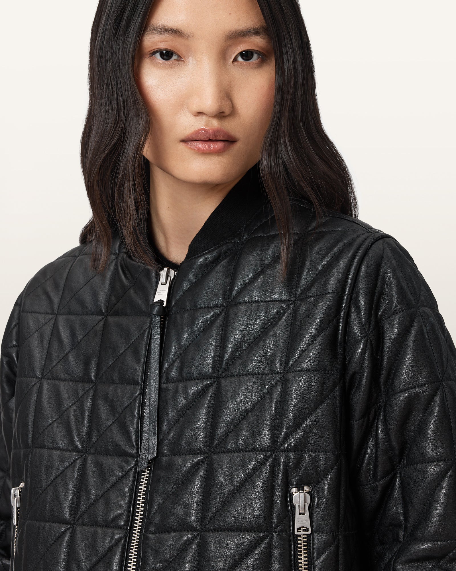 Carly Quilt Leather Bomber